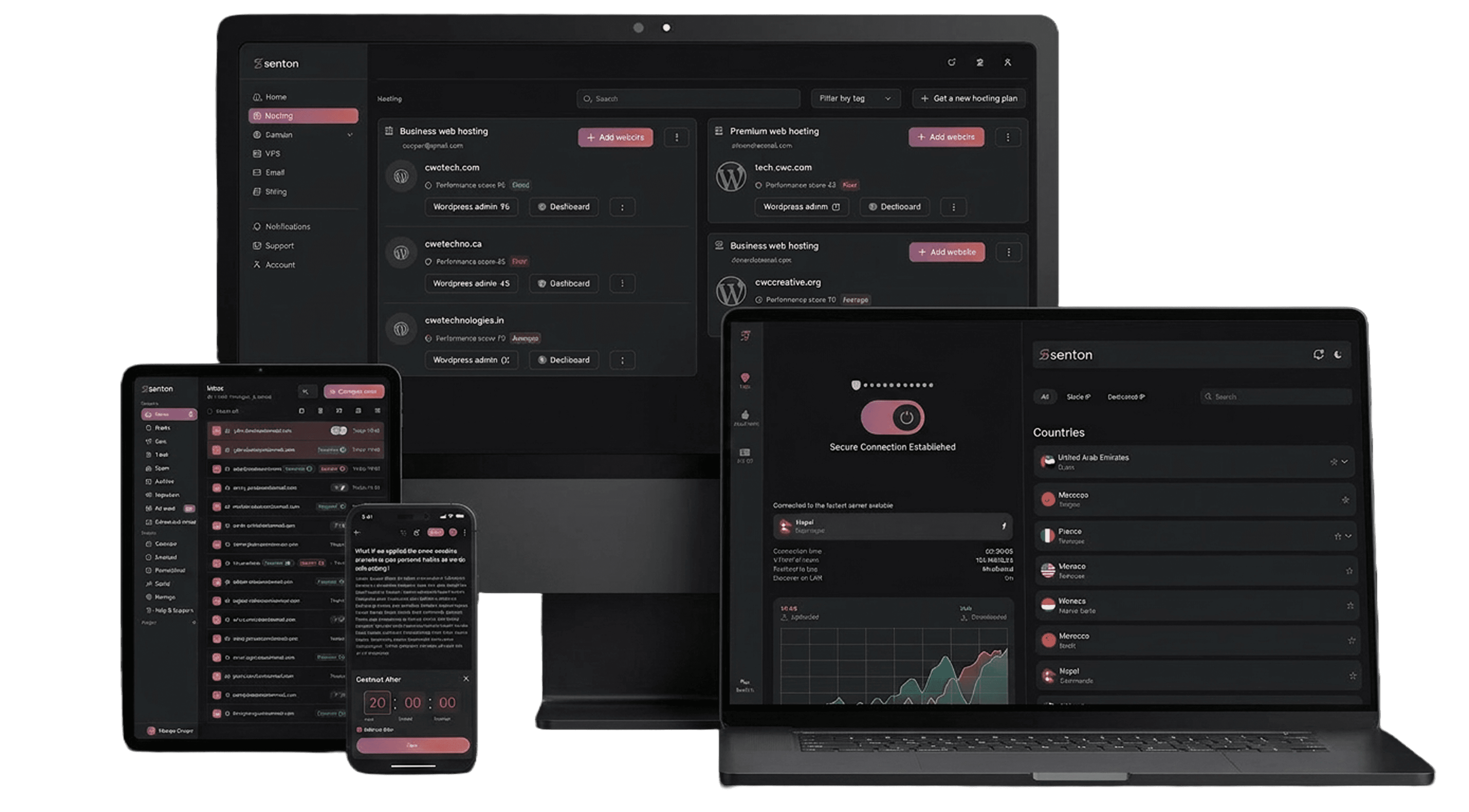 Senton VPN App Interface